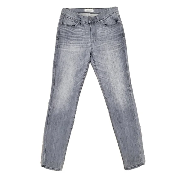 Madewell 9" High Rise Skinny Jeans Gray - Picture 2 of 5